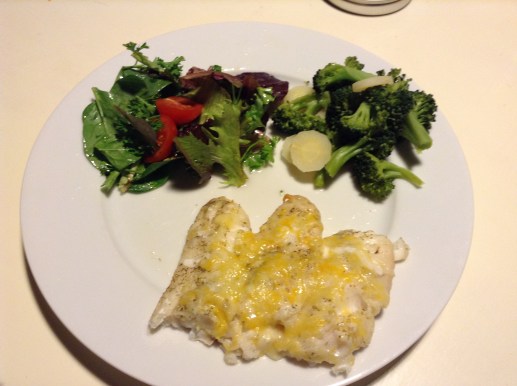 Fish baked with Cheese