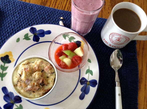 Breakfast Casserole w: mixed fruit