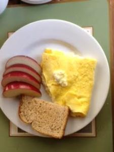 creamy Greek omelette