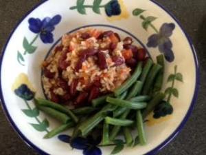 Red Beans & Rice w: gr. beans