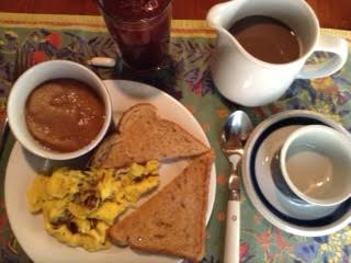 Mushroom Omelette w: applesauce