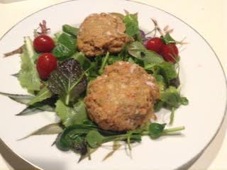 Tuna:bean:garlic patties