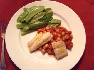 Shad w: chickpea ragout