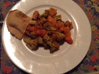 Tandoori chicken & vegetables