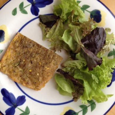 Zucchini Quiche w: salad