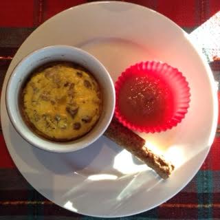 mushroom-souffle-w-sausage-applesauce