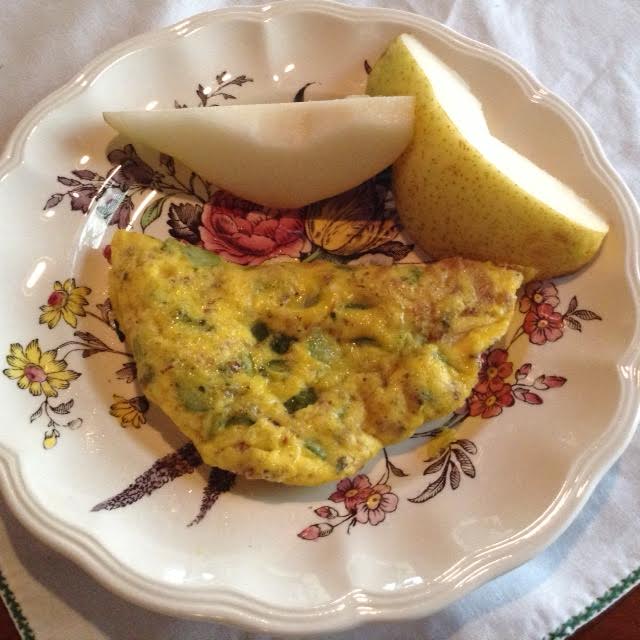 Asparagus:Proscuitto Bake w: pear