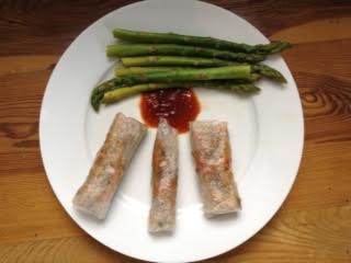 Beef Spring Rolls w: asparagus