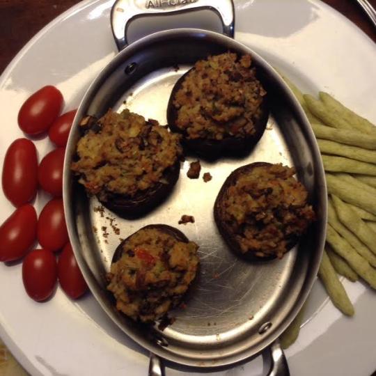 clam-stuffed mushrooms