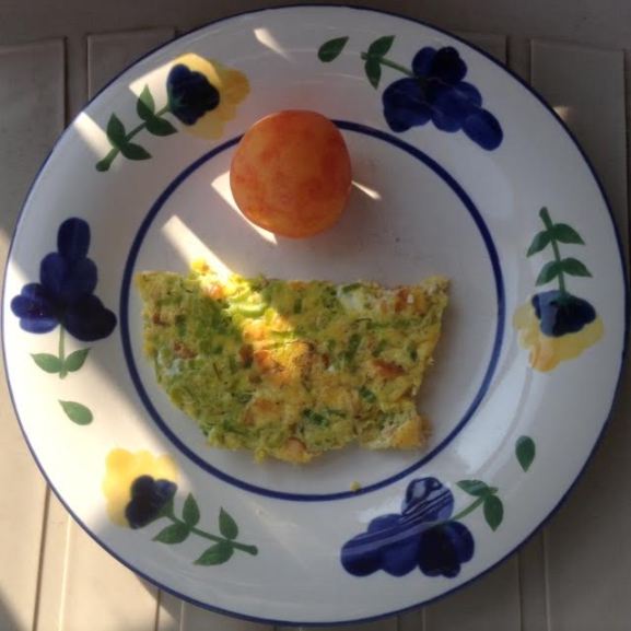 Leek-Salmon Bake w: plum