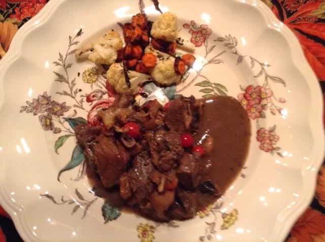 Venison Stew w: roasted Veg