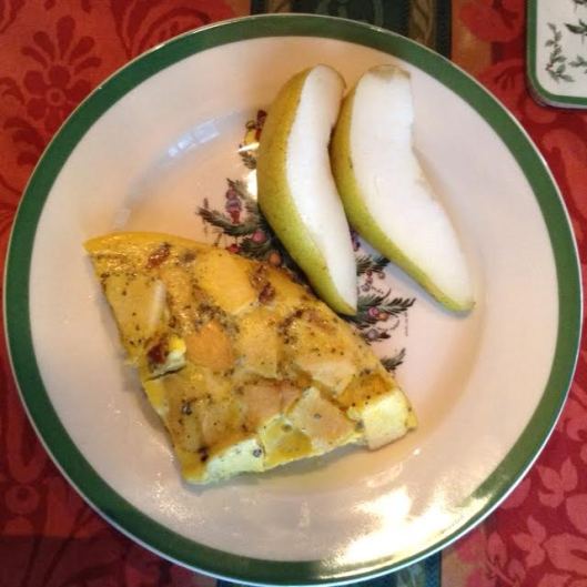 Apple-Bacon Bake w: pears