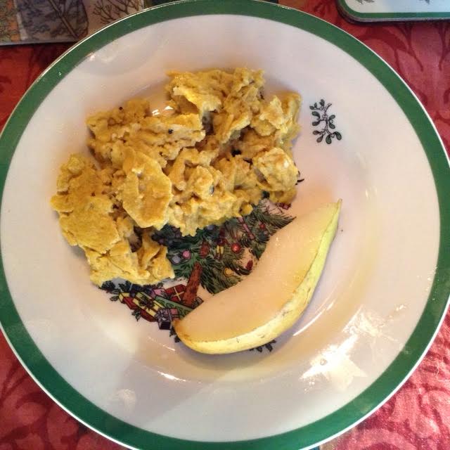 Welsh Rabbit ScrOmelette w: pear