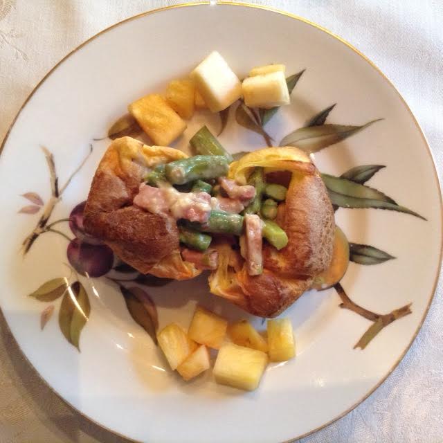 Ham-Asparagus Popover
