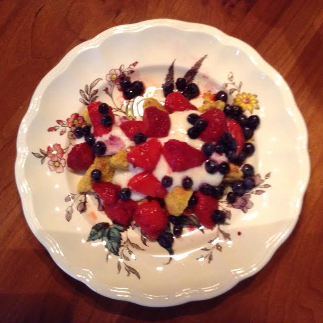 Cornmeal Stars with Fruit