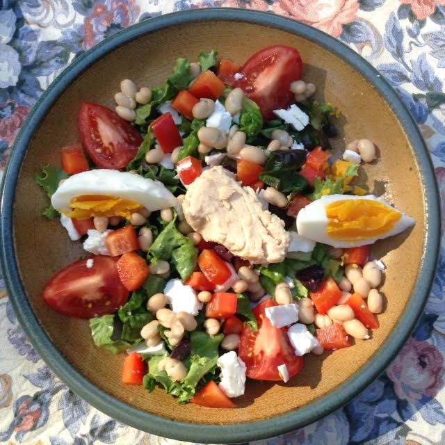 Feta:tuna:bean:egg Salad
