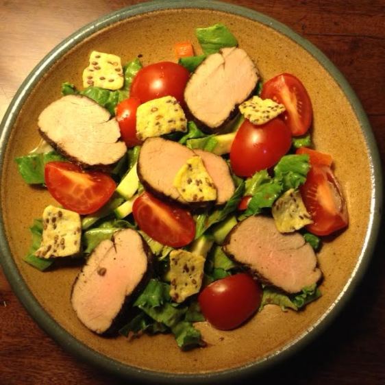 Pork Salad w: Flax-Corn Chips