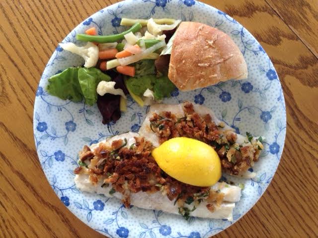Stuffed Haddock plated