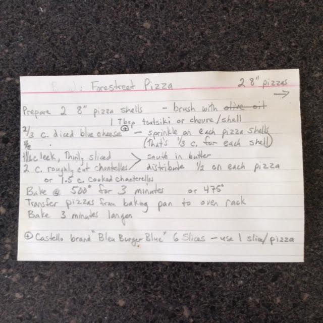 Forestreet Pizza recipe