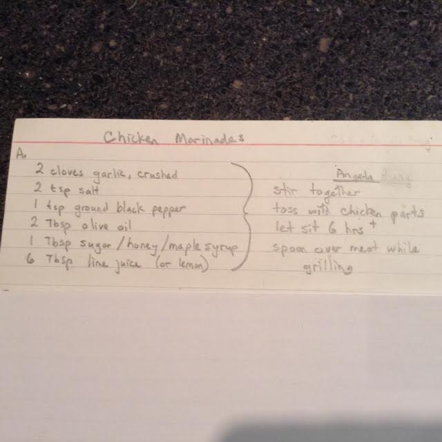 Lime marinade for chicken:pork