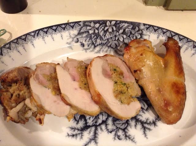 Turkey Roulade, sliced