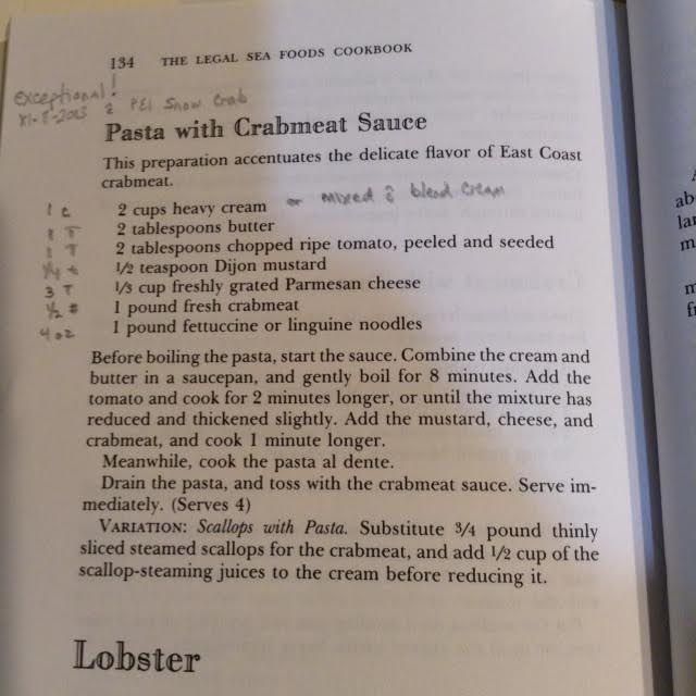 Crab Pasta recipe